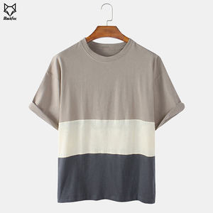 พิมพ์ลายคลื่นความร้อน: นำการออกแบบของคุณไปสู่ชีวิตผู้ชายผ้าฝ้ายย้อมสีจุ่มระบายอากาศปกติคอกลมเสื้อยืดสองสี - Product Image 4