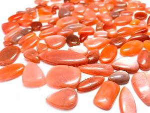 Vente en gros naturel Orange soleil pierre Cabochon Unique mélange forme bijoux création cabochon en vrac - Product Image 6