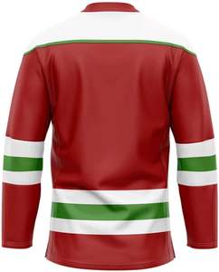 Uniformes deportivos suaves de poliéster 100% de alta calidad, jersey de hockey sobre hielo con nombre impreso del equipo OEM, pantalones para adultos, práctica al por mayor - Product Image 6