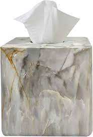 Couvercle de boîte à mouchoirs en marbre gris, boîte à mouchoirs carrée en marbre, boîte à mouchoirs en pierre de marbre faite à la main - Product Image 3