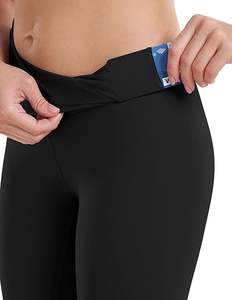Shorts de Yoga para Mujer con Bolsillo, Material Transpirable de Spandex/Nylon, Cintura Alta Elástica, Diseño Liso - Product Image 6