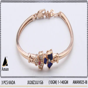 Brazaletes finos Kada hechos a mano de plata 925 tradicional, joyería para ropa festiva de mujer - Product Image 2