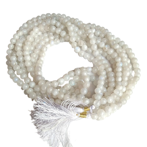 Pierre mala perles pierre de lune arc-en-ciel guérison pierre naturelle colliers mala perles mala 108 pierres précieuses naturelles cristal agate - Product Image 2