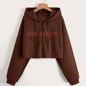 Nueva Llegada, Sudadera con Capucha Personalizada de Invierno 100% Algodón con Cierre para Mujer en Diferentes Colores a un Precio Razonable - Product Image 2
