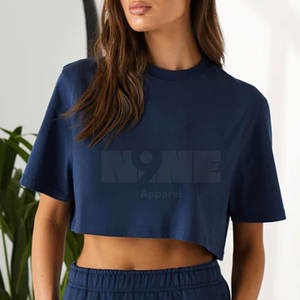 Camiseta corta para mujer de último diseño 2025, estilo informal clásico de lona de alta calidad para verano, oferta en línea - Product Image 5