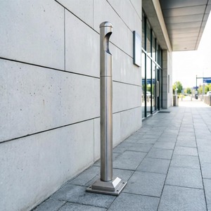TS-FCB05B ถังใส่เถ้าทรงกลมแบบตั้งได้สำหรับสูบบุหรี่เสาเรียวเล็กที่เก็บบุหรี่ - Product Image 3