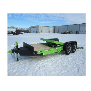 Remolque de plataforma basculante confiable con sistema de gravedad parcial, fácil de cargar, de alta resistencia, apto para uso comercial y agrícola. - Product Image 2