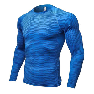Diseño personalizado Fitness usa 2024-25 Diseño personalizado Impreso MMA Rash Guard, Color azul liso Impreso MMA Rash Guard - Product Image 1