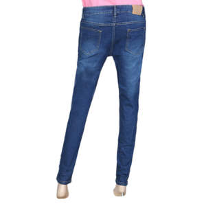 Pantalones Vaqueros con Perlas para Mujer - Azul - Product Image 4