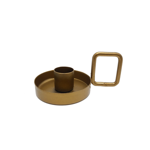 Bougeoir en fer de forme ronde en métal de décoration d'éclairage couleur or aspect royal pour mariage et Noël - Product Image 6
