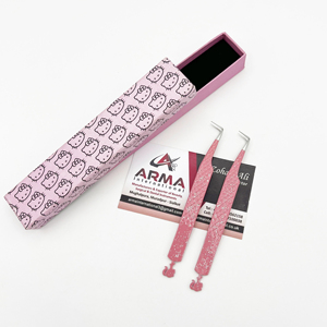 แหนบแยกขนตาปลอม90องศาทำจากสเตนเลสออกแบบโลโก้ได้ตามที่ต้องการ - Product Image 1