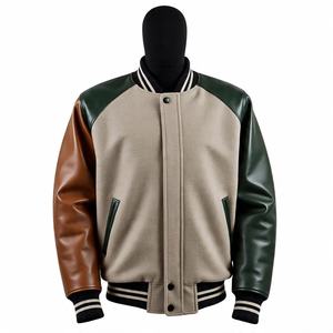 Veste Lettermen noire de haute qualité pour hommes veste universitaire de baseball vintage décontractée avec broderie personnalisée et patchs de logo pour hommes - Product Image 4