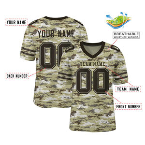 เสื้อฟุตบอลอเมริกันไซส์ใหญ่ ดีไซน์ปรับแต่งได้ ระบายอากาศดี ผลิตจากวัสดุใหม่ 100% โพลีเอสเตอร์ ขายดีอันดับต้นๆ - Product Image 2