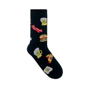 JZVINA Chaussettes d'équipage à logo jacquard personnalisées en gros, motifs alimentaires amusants, coton respirant absorbant la sueur pour un usage quotidien - Product Image 1