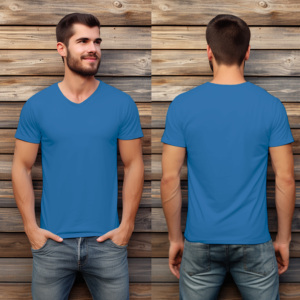 เสื้อยืดผู้ชายคอกลมพิมพ์ลายนูนขนาดใหญ่ออกแบบโลโก้ได้ตามต้องการ - Product Image 1