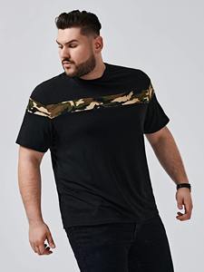 Camiseta informal de verano para hombre, manga corta, mezcla de algodón, transpirable, color sólido, cuello redondo, camiseta a la venta - Product Image 4