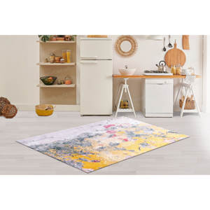 Alfombra con Estampado de Yeso Antiguo, Decoración Moderna para Sala de Estar Estilo Granja, con Pelo Suave - Product Image 3