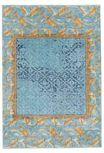 พรมขนสัตว์ดีไซน์แบบเปอร์เซีย5x8สีทองสำหรับใช้ในบ้านหรือใช้ในห้องนั่งเล่น - Product Image 6