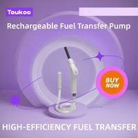 Pompe de transfert de carburant portable à haut débit, anti-déversement, avec capteur d'arrêt automatique, alimentation par piles AA et USB-C, câble à pinces crocodiles pour tracteur agricole
