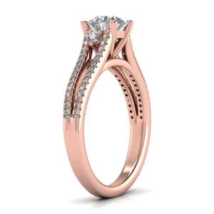 Bague solitaire en diamant rond taillé 0,70 ct, couleur F, clarté VS, diamant cultivé en laboratoire, en or 14 carats, pour mariage, fiançailles, soirée. - Product Image 4