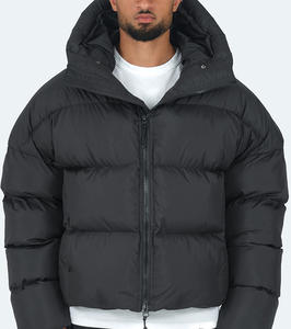 Blouson matelassé en toile pour homme, léger, chaud, respirant, avec doublure en bambou, tailles et couleurs personnalisables, logo frontal pour les détaillants - Product Image 3