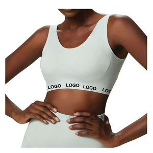 Ventes chaudes 2025, ensembles de yoga pour femmes, taille haute, logo sur le devant, ensemble de leggings de sport deux pièces, spandex/nylon - Product Image 3