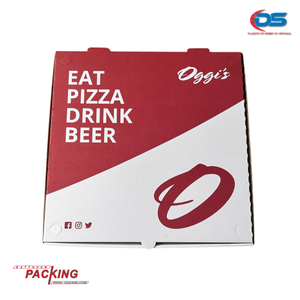 DAT THUAN, logotipo personalizado impreso, embalaje de comida rápida, carpetas de papel Kraft marrón, 16 "x 16", Cartón corrugado estilo Wave E magnético - Product Image 5