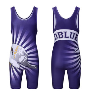Service OEM en gros, vente chaude, nouveau style personnalisé, imprimé réversible, motif animal, polyester, tous les maillots de lutte sublimés - Product Image 5
