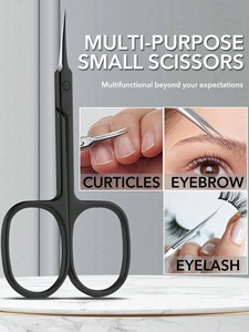 Ciseaux à cuticules en acier inoxydable, lame fine incurvée, pince à cuticules, coupe-sourcils, coupe-cils, peau sèche, outils de manucure - Product Image 4