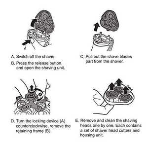 Cabezal de Repuesto para Afeitadora Eléctrica Mini de Doble Cuchilla, Resistente al Agua IPX7, Afeitado en Seco/Húmedo - Product Image 6