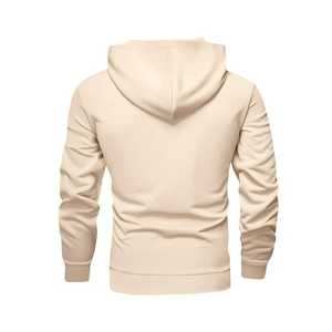 Sweat à capuche en polaire pour homme, couleur unie, coupe décontractée, sweat à capuche avec poche, manches longues, pull-over d'automne - Product Image 6