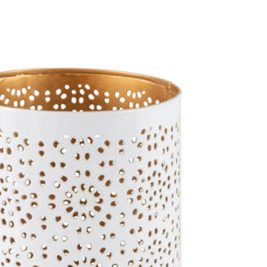 Bougeoir votif de lavage blanc support votif de concepteur en métal de forme ronde pour la décoration de salon de maison et d'intérieur - Product Image 3