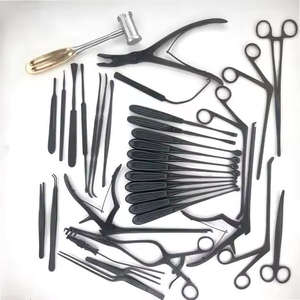 Instrumento quirúrgico de laminectomía estándar alemán de alta calidad, 35 Uds., herramientas ortopédicas para columna vertebral, revestimiento negro Manual de acero Surgiright - Product Image 1