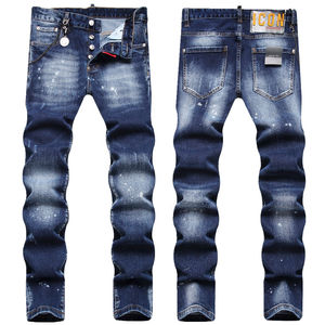 Vente en gros Jeans d'extérieur à poches latérales en jean pour hommes pantalons longs crayon à fermeture éclair vêtements pour hommes pantalons décontractés Jeans décontractés OEM - Product Image 3