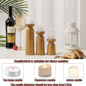 Portavelas tallado a mano, centros de mesa de boda, decoraciones de mesa, portavelas de madera, diseño personalizado de Vietnam - Product Image 6