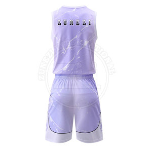 Uniformes de Baloncesto Estampados de Talla Grande, Transpirables, de la Mejor Calidad, 100% Poliéster, Logotipo Personalizado, Servicio OEM a Precio Económico - Product Image 3