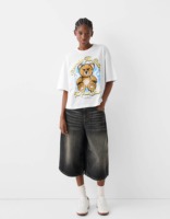 T-shirt Boxy Court Personnalisé Femme 2026 – Nouvelle Tendance Style Coton 240gsm Imprimé DTG Boutonné Épaules Tombantes Vêtement Streetwear