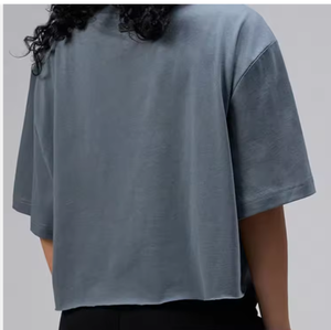 Camiseta Corta Deportiva Personalizada para Mujer, Camisetas Cortas Informales de Color Sólido con Logotipo, Oferta de Verano, Estilo Corto - Product Image 4