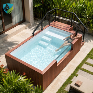 <span class=keywords><strong>Piscine</strong></span> hors sol de luxe en fibre de verre avec fenêtre en acrylique, <span class=keywords><strong>piscine</strong></span> de plongeon préfabriquée pour jardin, cour arrière, villa - Product Image 1