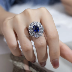 Popular gran oferta Baguette cónico y anillo de compromiso de moissanita de corte redondo para mujer en diamante de Plata de Ley 925 con Vvs - Product Image 5