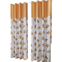 Rideaux occultants modernes de luxe personnalisés, ignifuges, écologiques, en coton, à motif floral, avec œillets |   Qualité supérieure
