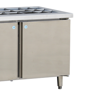 Table de préparation réfrigérée professionnelle en acier inoxydable pour salades et sandwichs, équipement de réfrigération pour bar à sandwichs, comptoir de préparation supérieur pour restaurant - Product Image 6