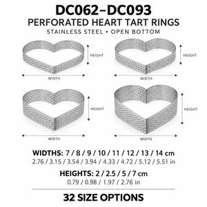 Anillo de Tartán Fida con Corazón Perforado, Altura 5 cm, Acero Inoxidable, Juego de 7 - Product Image 4