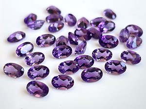 Amatista natural Oval 3x5mm Corte facetado-Amatista púrpura suelta Calidad superior - Product Image 5