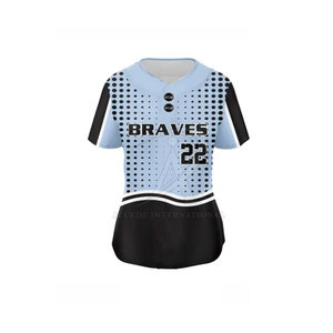 Uniforme de softbol personalizado de alto fabricante Uniforme de softbol con botones Uniforme de softbol de color sólido - Product Image 2