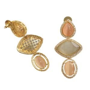 Pendientes de Lujo con Piedras Preciosas, Chapados en Oro Pulido y Joyería de Primera Calidad - Product Image 3