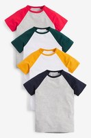 T-shirt à manches courtes raglan pour enfants, 100 % coton, respirant, écologique, séchage rapide, imprimé animal, haute qualité