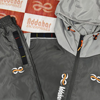 Ensemble De Survêtement Personnalisé Automne Uni Séchage Rapide En Nylon Polyester, Veste Coupe-Vent Et Pantalon De Jogging Deux Pièces Pour Homme