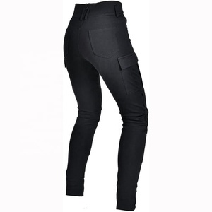 2024 nuevo estilo señoras motocicleta Leggings 4 vías estiramiento poliéster Multi bolsillos motocicleta Jeans para jinetes - Product Image 2