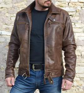 Vestes en cuir véritable, classiques, durables, intemporelles, élégantes, mat, brillant, vintage, Champ King - Product Image 3